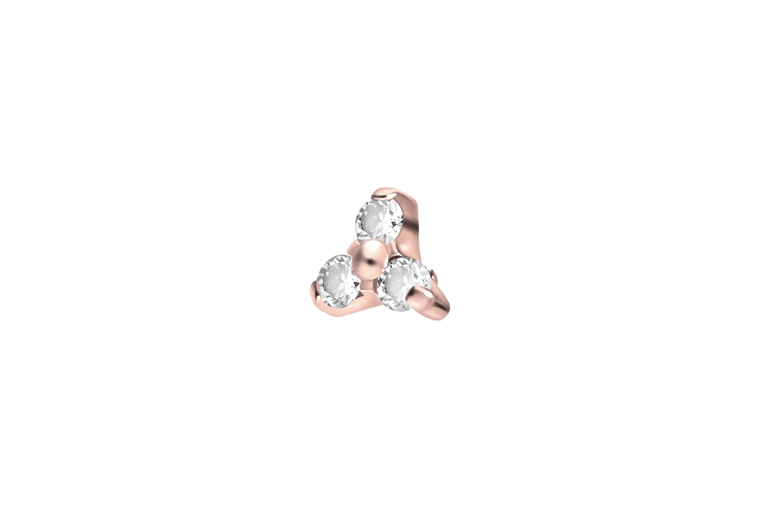 Titanium screw-in attachment with external thread CRYSTAL FLOWER